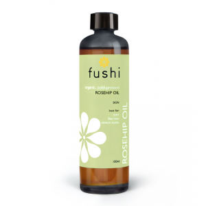 Fushi rosehip oil bottle